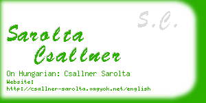 sarolta csallner business card